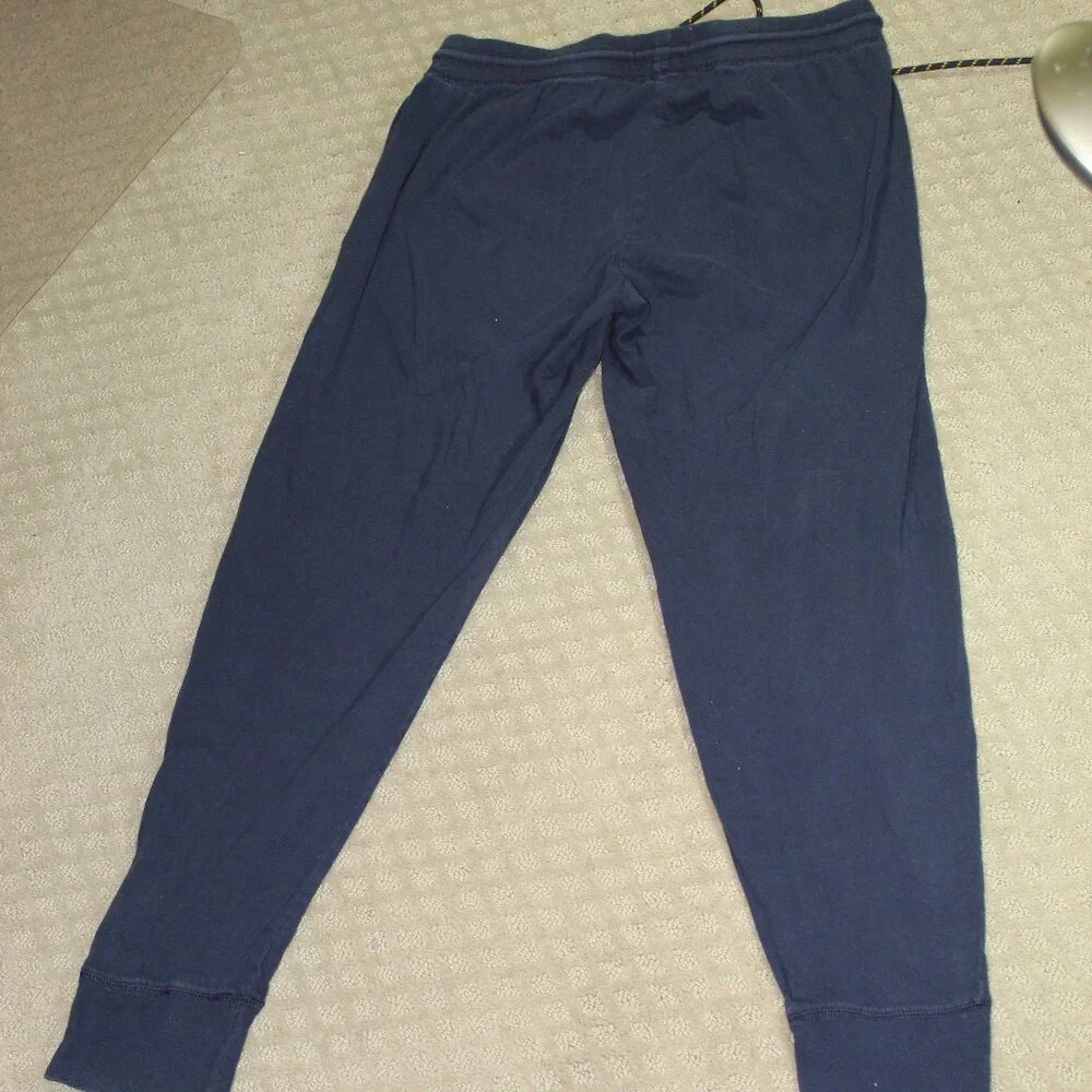 Polo Ralph Lauren Men's Size M 100% Cotton Blue Drawstring Pajama Jogger Pants